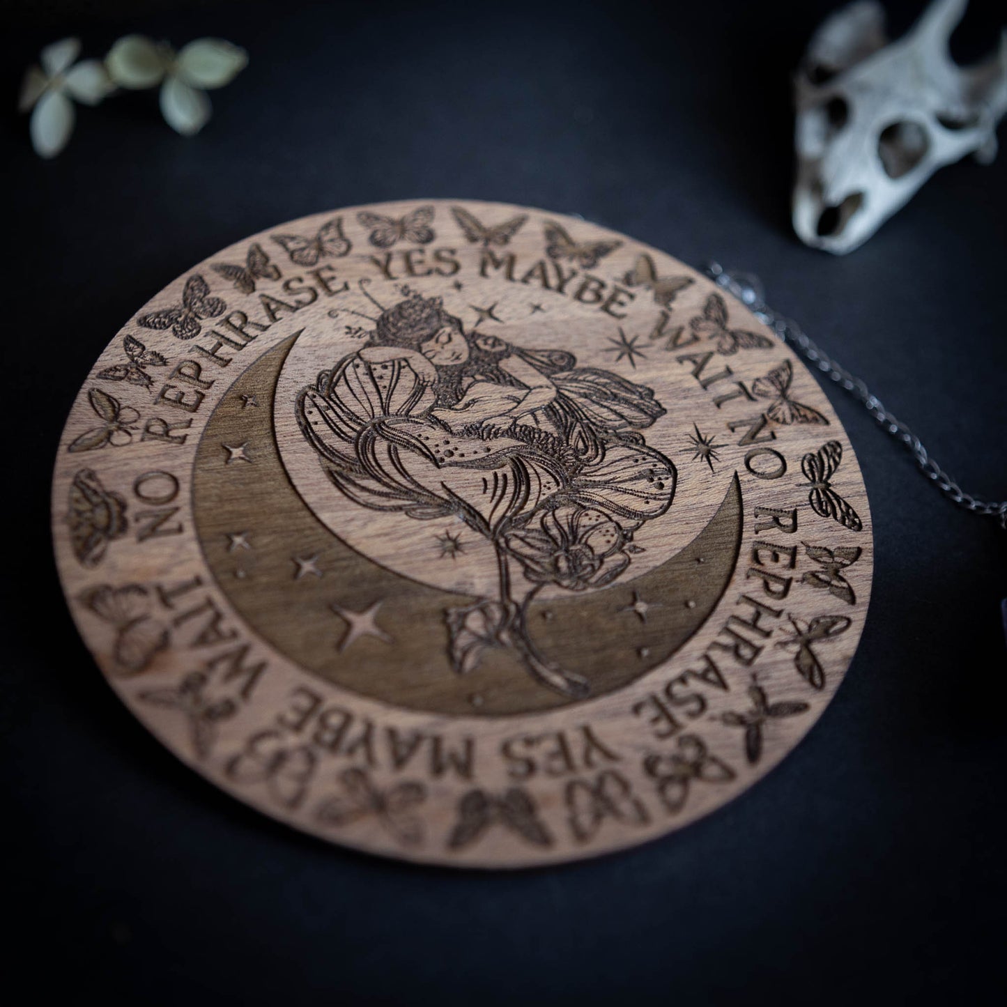 Fairy On Flowers Design Spirit Pendulum Board