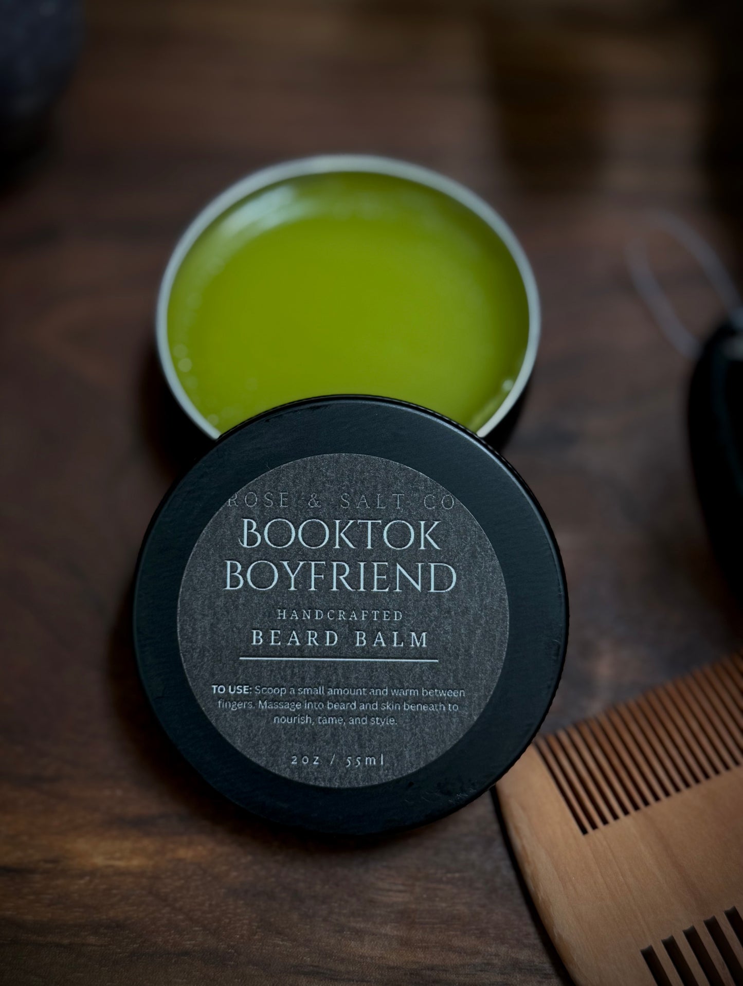 BookTok Boyfriend Beard Balm – Fresh Clean Scent Beard Conditioner & Balm | Light Hold Grooming Balm for Soft, Touchable Beards