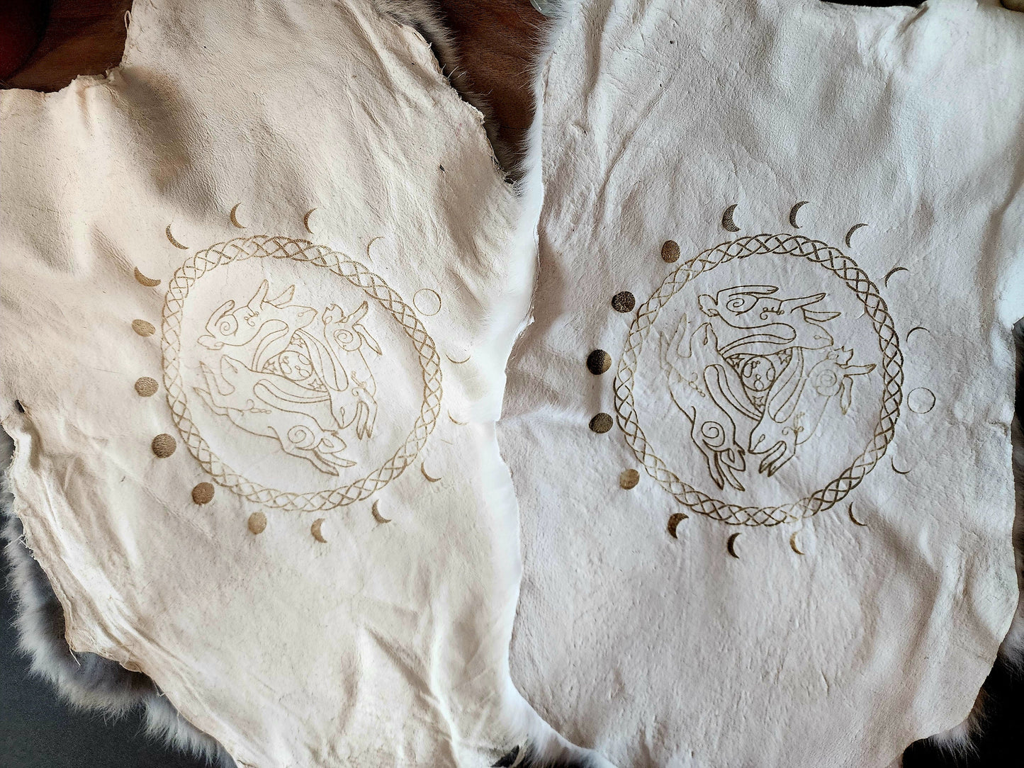 Baphomet Altar Cloth, Pagan Decor, Genuine Rabbit Fur, Altar Cloth, Witchy Decor, Mythology Art, Demon Art, Deity, Gods, Goddesses,