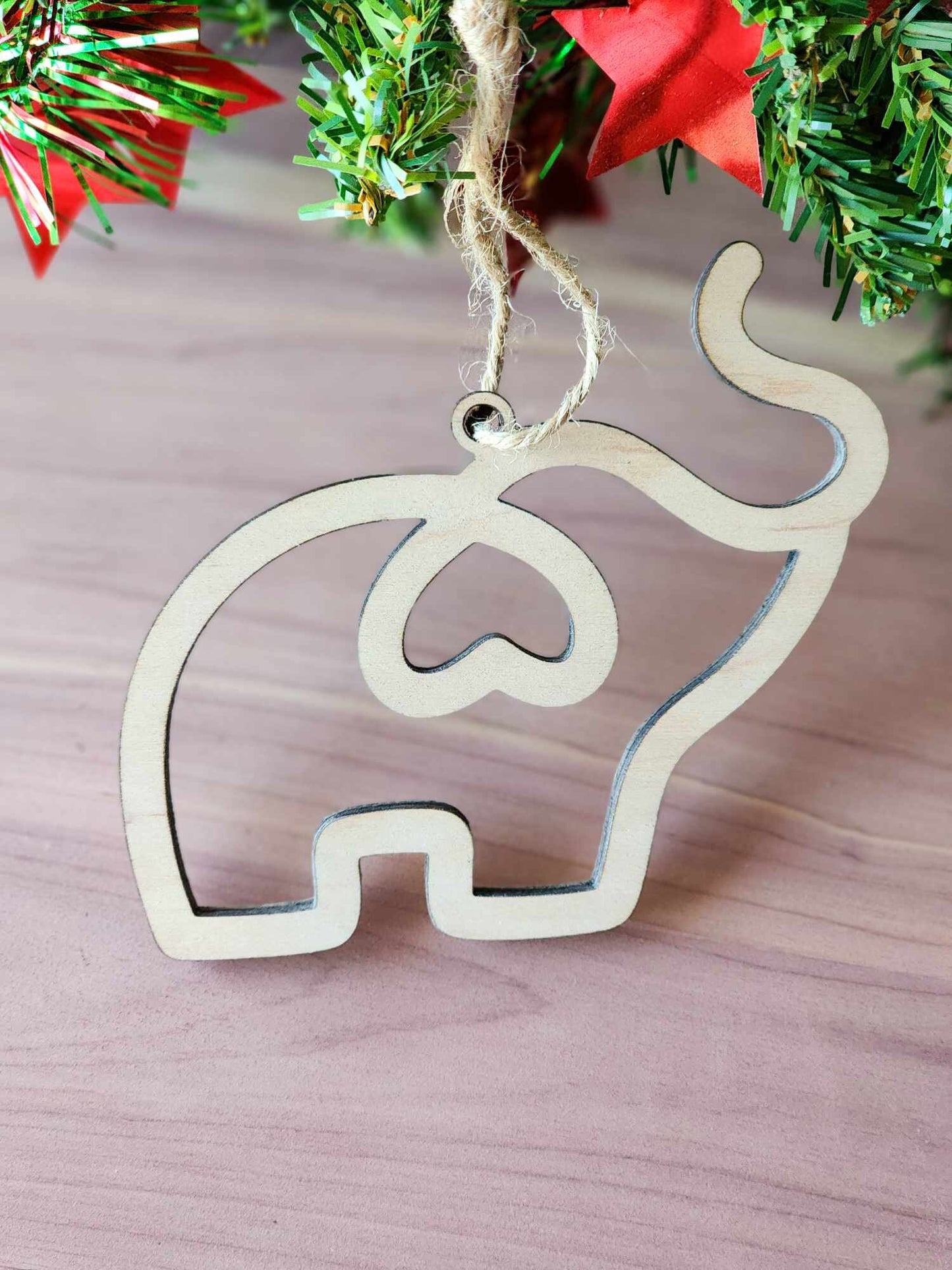 Unbreakable Bond of Sisterhood Elephant Ornament | Gift for Mom Sister Parent | Maple Wood | Non-Religious | Decor | Hygge | Christmas Tree