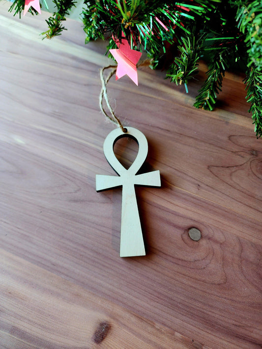 Egyptian Ankh Ornament | Witch Pagan Tarot | Non-Religious | Hygge | Christmas Tree | Solstice Ritual | Yule Season | Roman Saturnalia