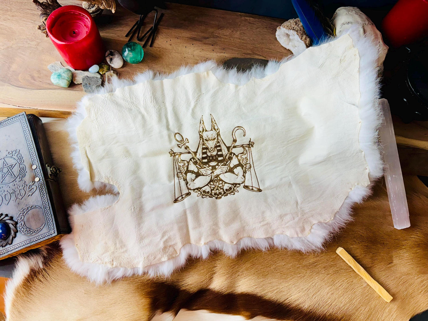 Anubis Design Fur Altar Cloth
