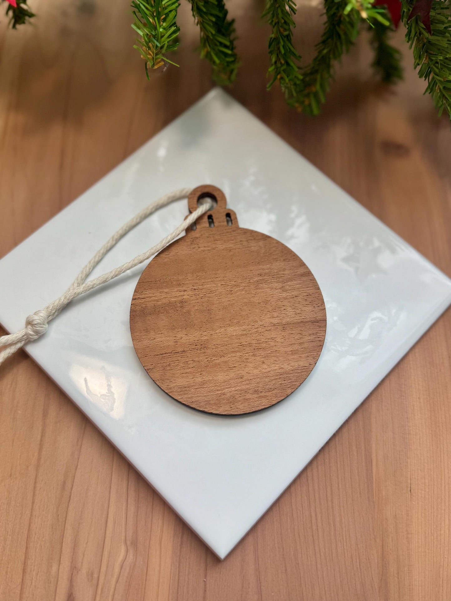 Happy Winter Solstice Wooden Ornament