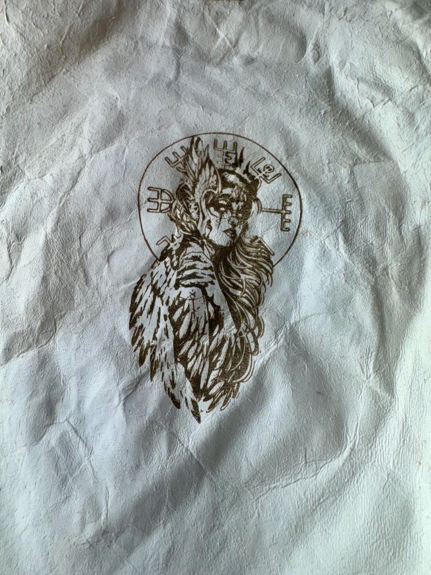 Valkyrie Woman Rabbit Fur Altar Cloth